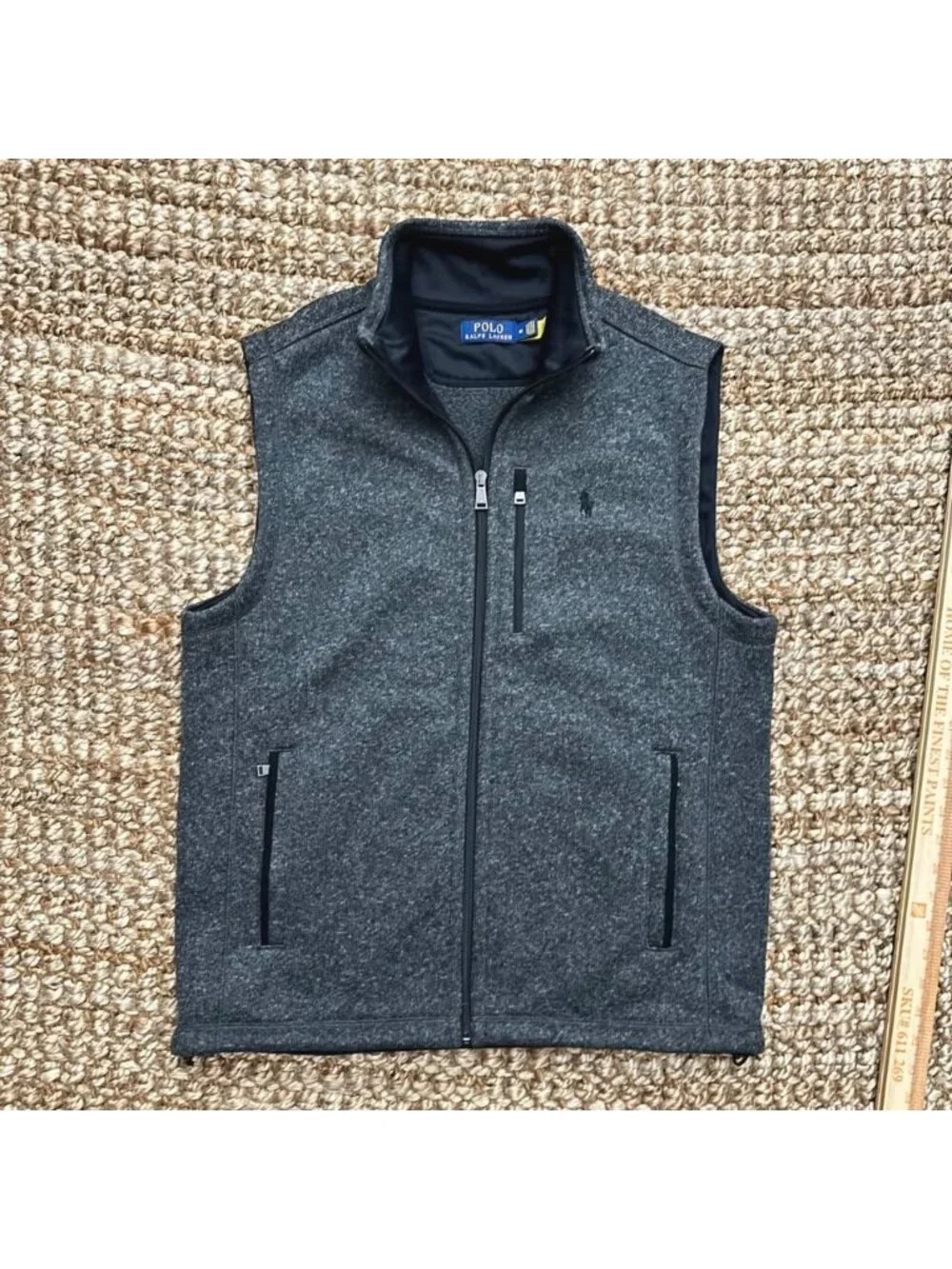 Polo Ralph Lauren Fleece Vest Mens Medium Gray